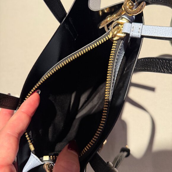 Marc Jacobs Mini Grind Light Blue & Gold Metallic Purse - Picture 5 of 13